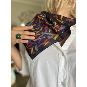 Missoni 100% silk Mini scarf your imagination plays out made in Italy